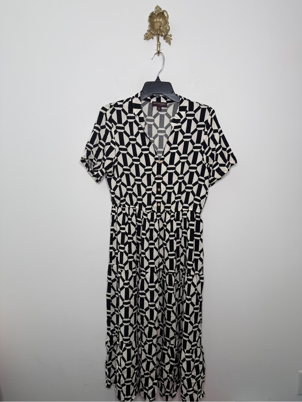 Johnston & Murphy Graphic Print Midi Dress M